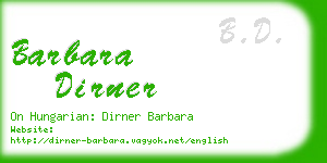 barbara dirner business card